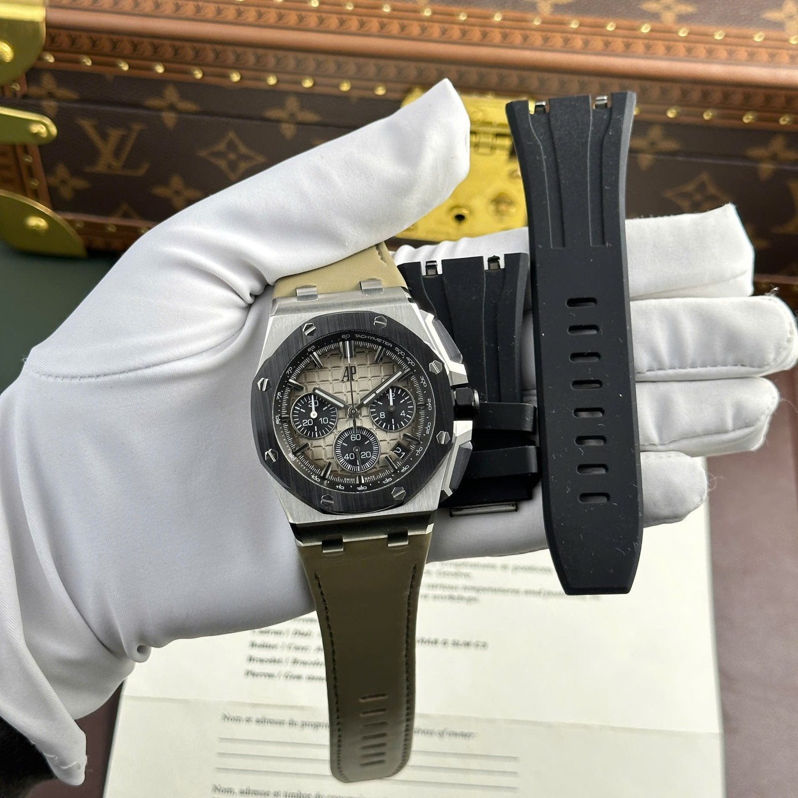 Audemars Piguet Royal Oak Offshore Chronograph 26420 Watch Gray Dial 43mm