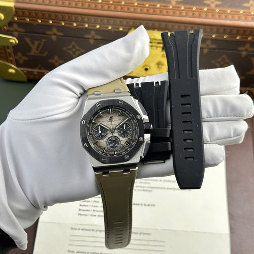 Audemars Piguet Royal Oak Offshore Chronograph 26420 Watch Gray Dial 43mm