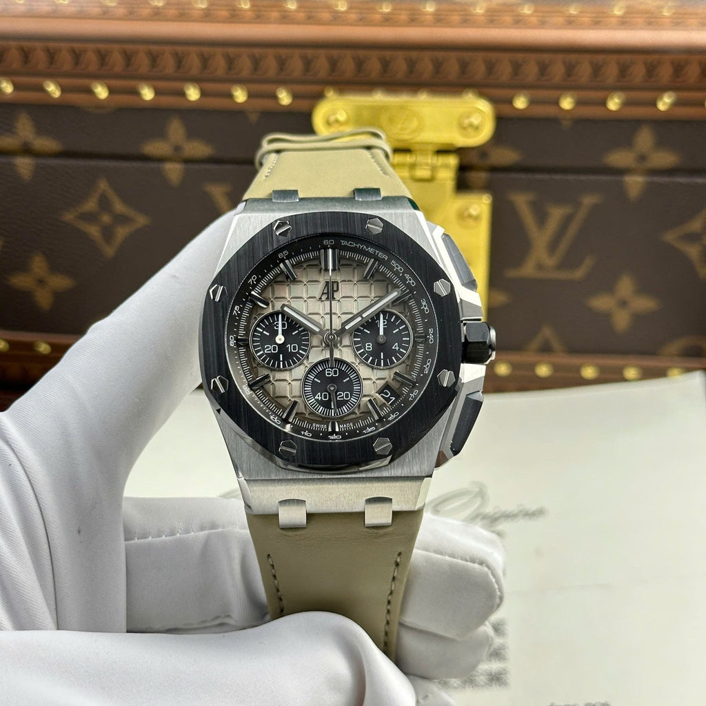 Audemars Piguet Royal Oak Offshore Chronograph 26420 Watch Gray Dial 43mm