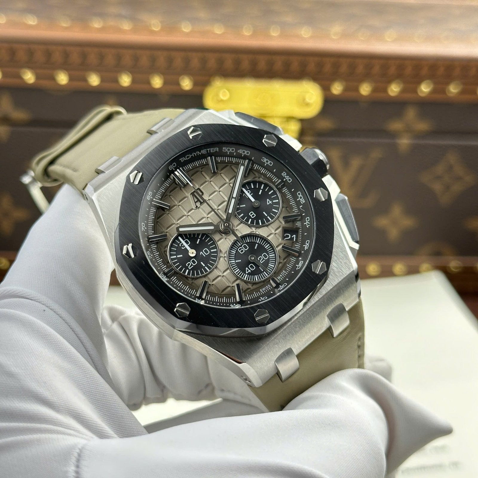 Audemars Piguet Royal Oak Offshore Chronograph 26420 Watch Gray Dial 43mm