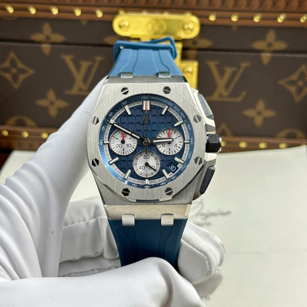 Audemars Piguet Royal Oak Offshore Chronograph 26420 Watch Blue Dial 43mm