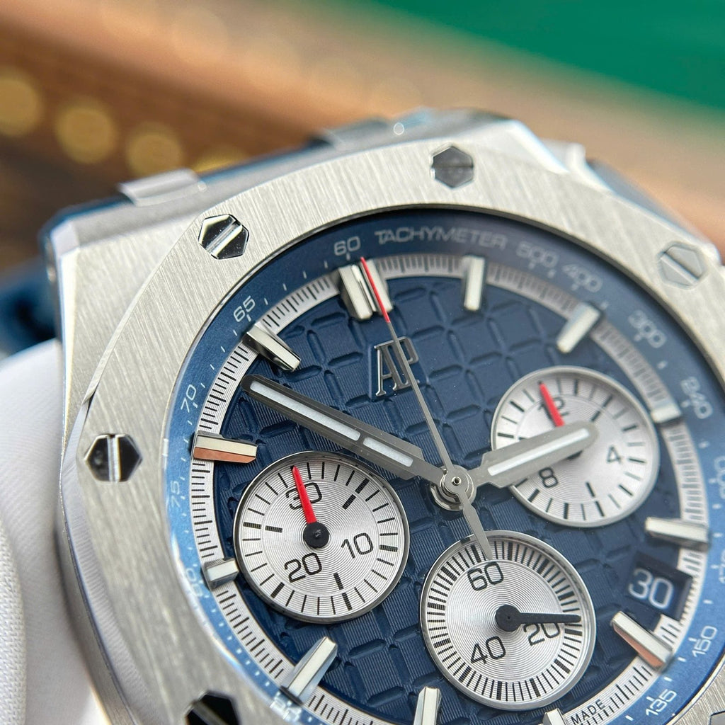 Audemars Piguet Royal Oak Offshore Chronograph 26420 Watch Blue Dial 43mm