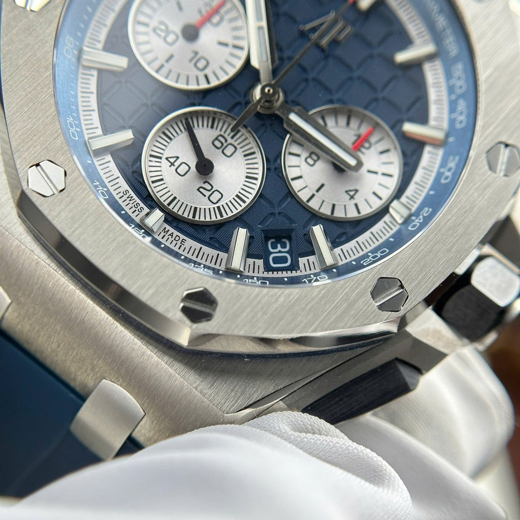 Audemars Piguet Royal Oak Offshore Chronograph 26420 Watch Blue Dial 43mm
