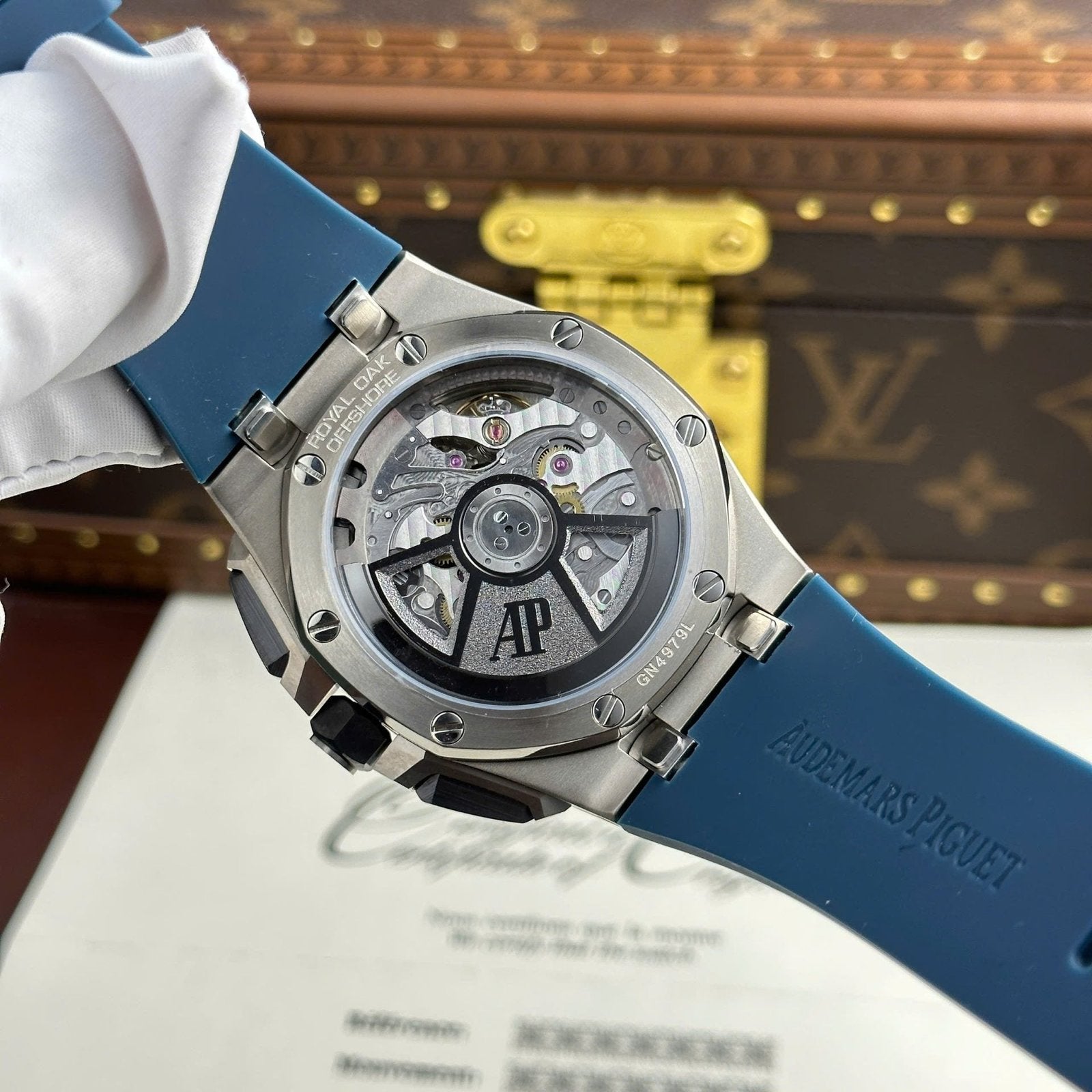 Audemars Piguet Royal Oak Offshore Chronograph 26420 Watch Blue Dial 43mm