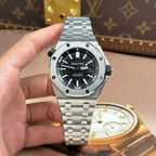 Audemars Piguet Royal Oak Offshore Diver 15710 Watch Black Dial Metal Wire 42mm