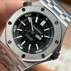 Audemars Piguet Royal Oak Offshore Diver 15710 Watch Black Dial Metal Wire 42mm