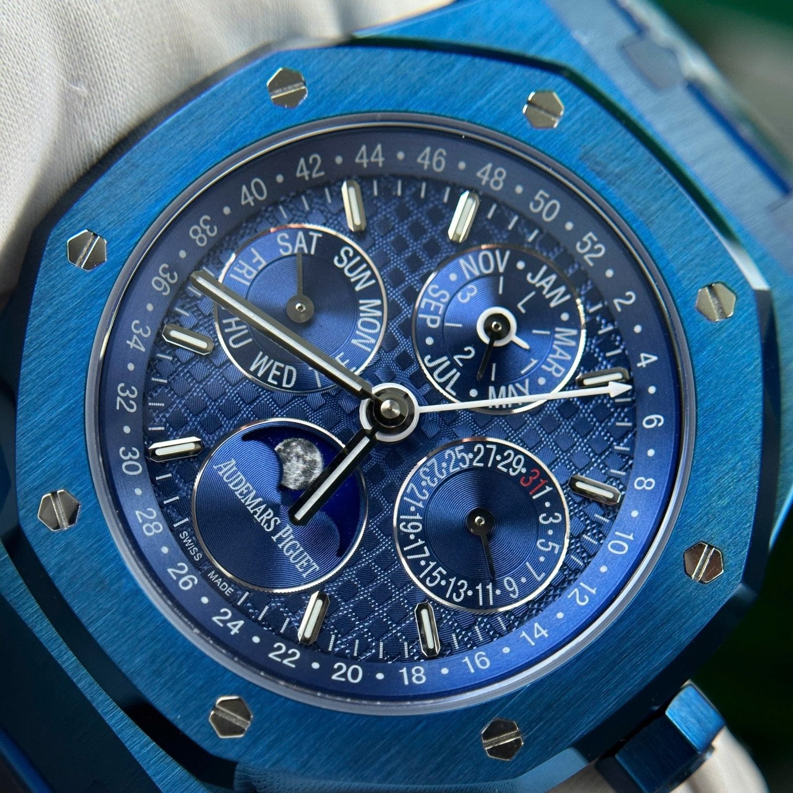 Audemars Piguet Royal Oak Perpetual Calendar 26579CS Watch Blue 41mm