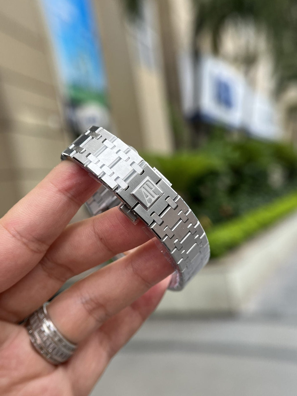 Audemars Piguet Watch Royal Oak White Dial Metal Wire 34mm