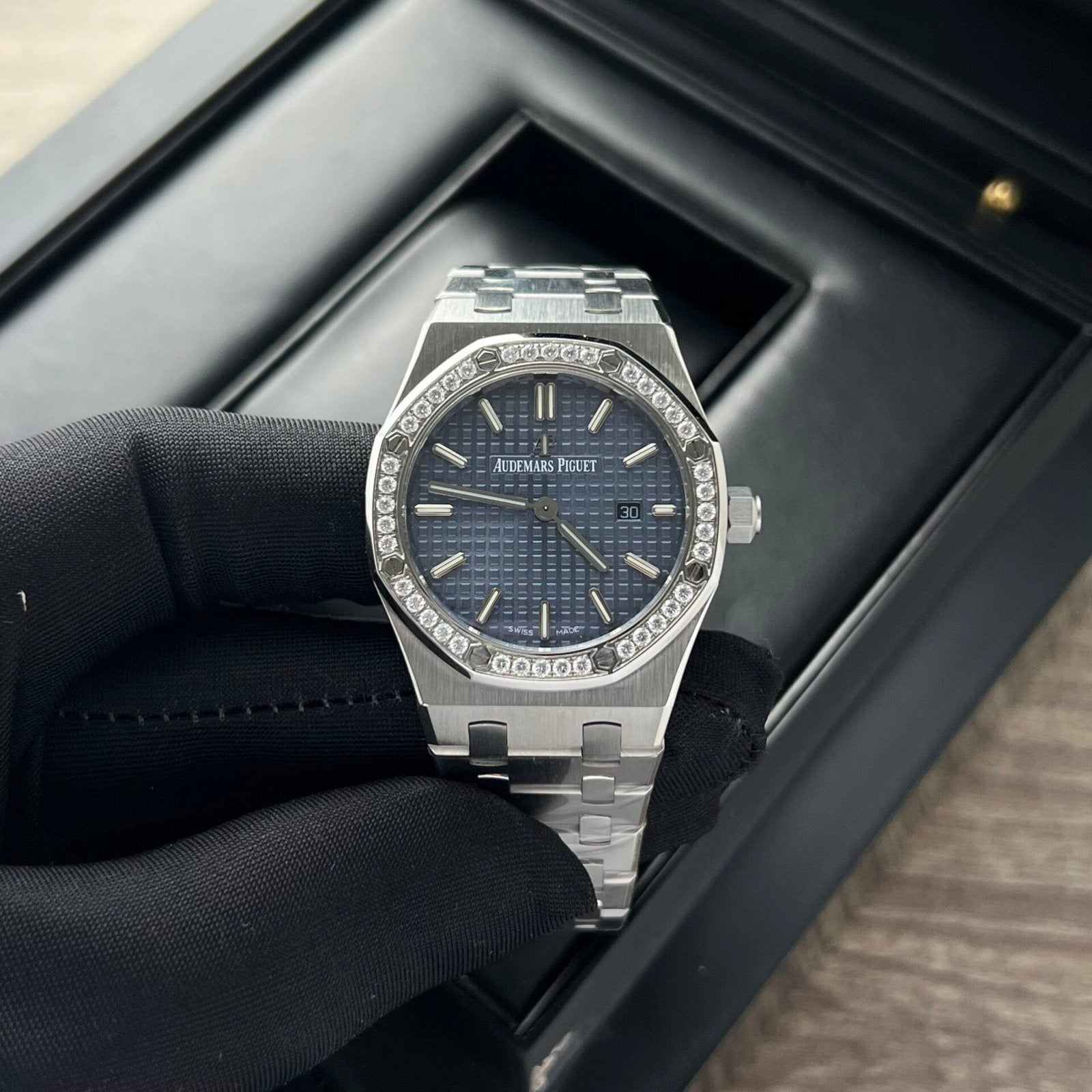 Audemars Piguet Watch Royal Oak Womens Dial Blue 34mm