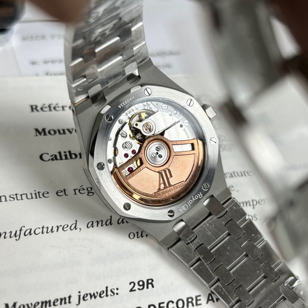 Audemars Piguet Watch Royal Oak Blue Dial Metal Wire 34mm