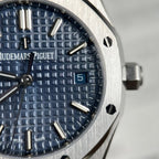 Audemars Piguet Watch Royal Oak Blue Dial Metal Wire 34mm