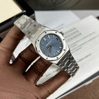 Audemars Piguet Watch Royal Oak Blue Dial Metal Wire 34mm