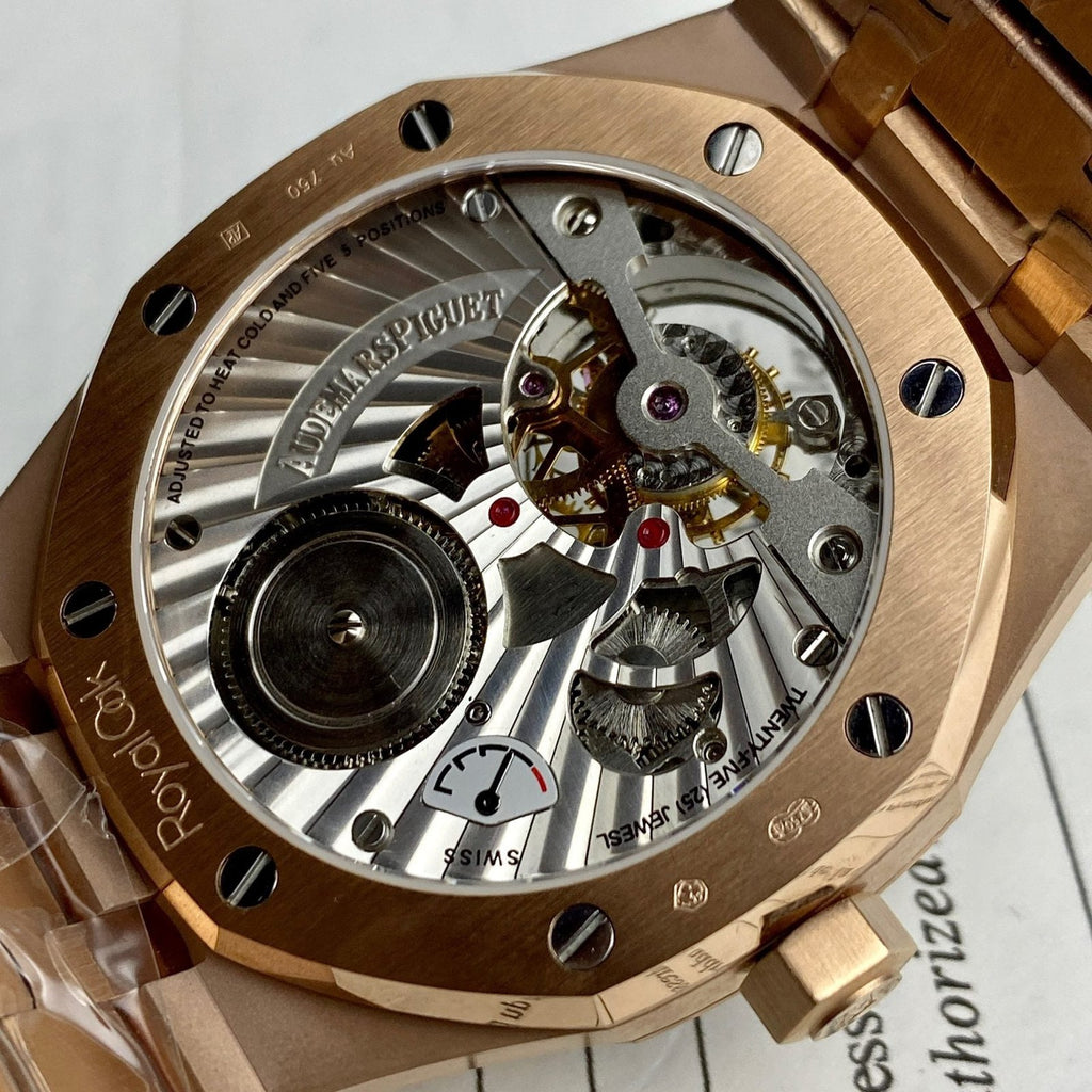 Audemars Piguet Watch Royal Oak Tourbillon Rose Gold 26522OR Dial Blue 41mm