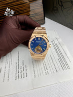 Audemars Piguet Watch Royal Oak Tourbillon Rose Gold 26522OR Dial Blue 41mm