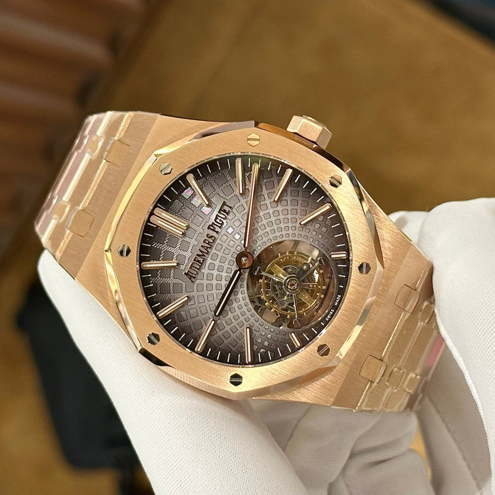 Audemars Piguet Watch Royal Oak Tourbillon Rose Gold 41mm