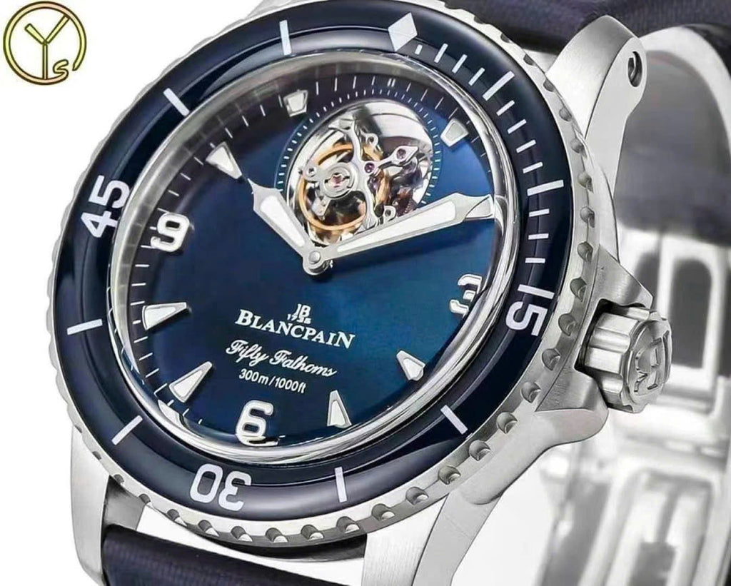 Blancpain Fifty Fathoms Tourbillon 8 Jours Watch Blue Dial 45mm