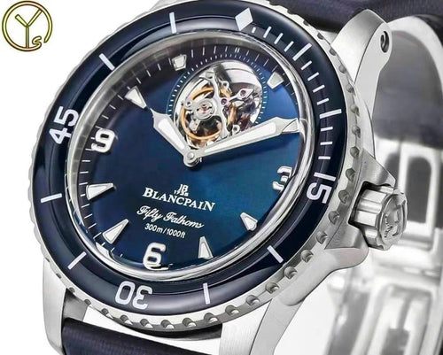 Blancpain Fifty Fathoms Tourbillon 8 Jours Watch Blue Dial 45mm