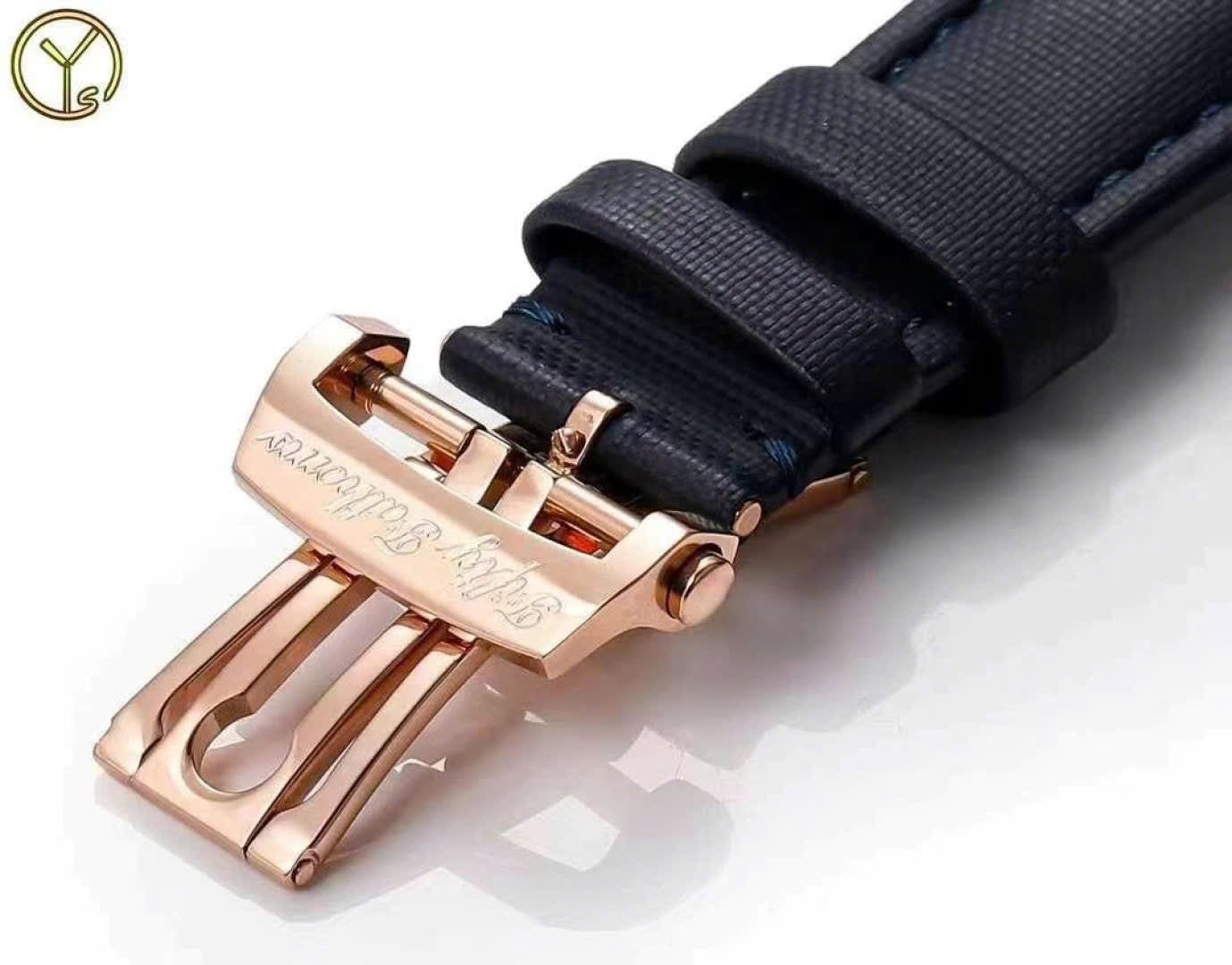 Blancpain Fifty Fathoms Tourbillon 8 Jours Watch Rose Gold Blue Dial 45mm