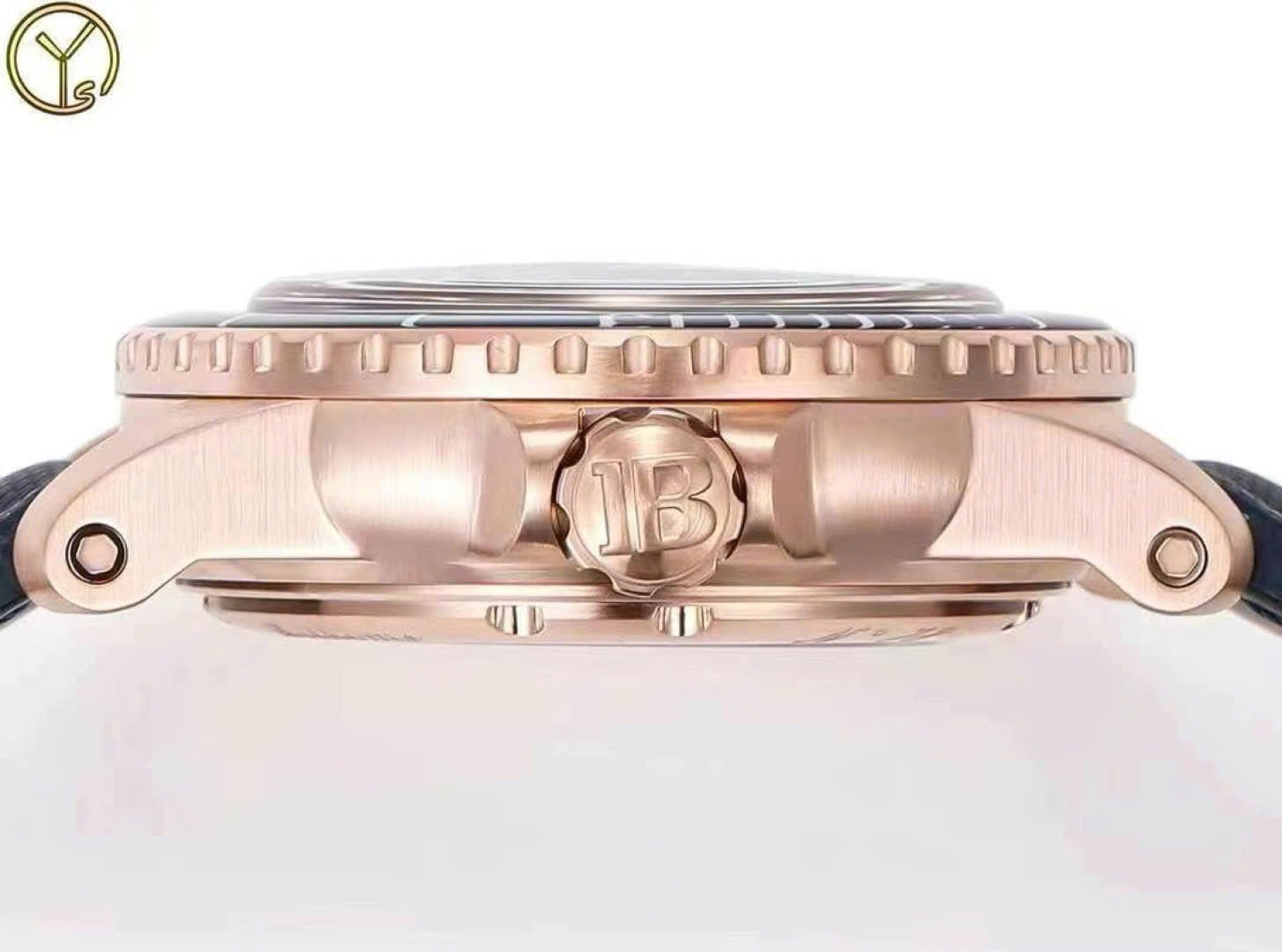 Blancpain Fifty Fathoms Tourbillon 8 Jours Watch Rose Gold Blue Dial 45mm