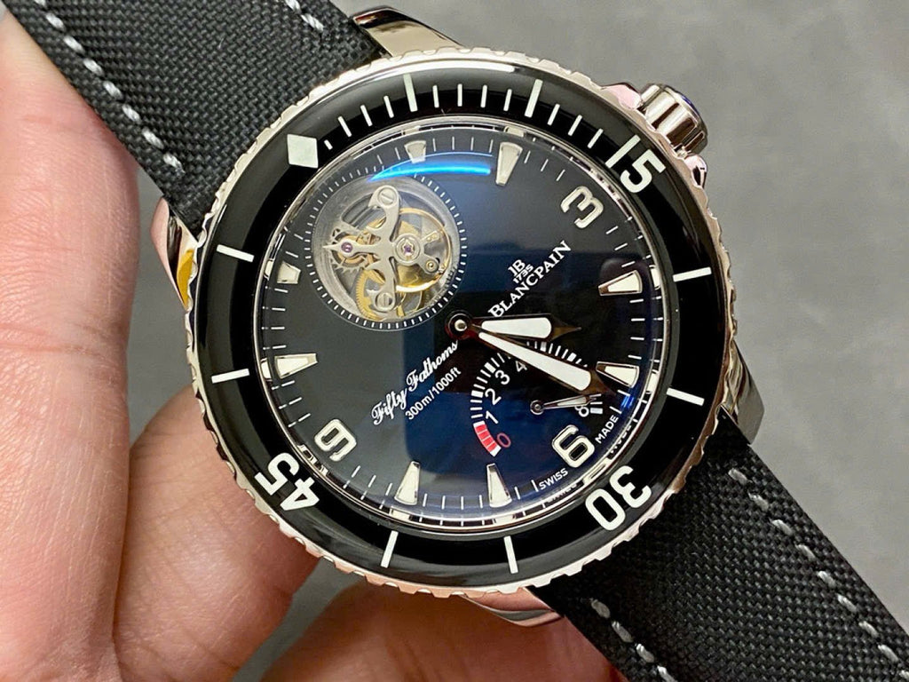 Blancpain Fifty Fathoms Tourbillon 8 Jours Watch Black Dial 45mm