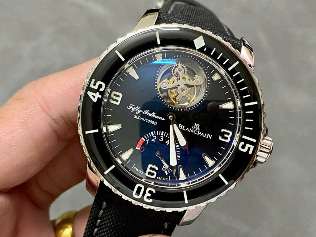 Blancpain Fifty Fathoms Tourbillon 8 Jours Watch Black Dial 45mm