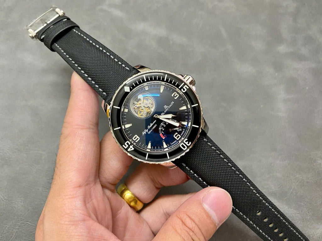 Blancpain Fifty Fathoms Tourbillon 8 Jours Watch Black Dial 45mm