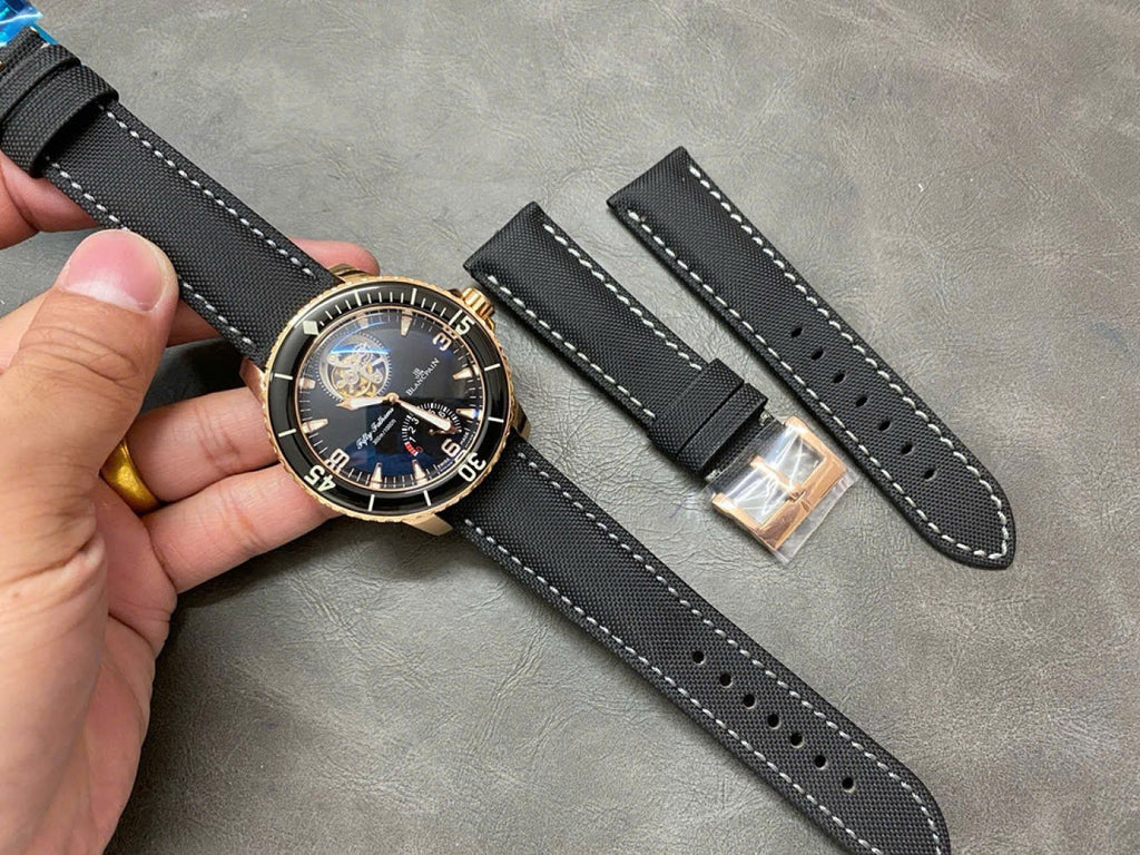 Blancpain Fifty Fathoms Tourbillon 8 Jours Watch Rose Gold Black Dial 45mm