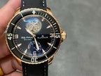Blancpain Fifty Fathoms Tourbillon 8 Jours Watch Rose Gold Black Dial 45mm