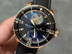 Blancpain Fifty Fathoms Tourbillon 8 Jours Watch Rose Gold Black Dial 45mm