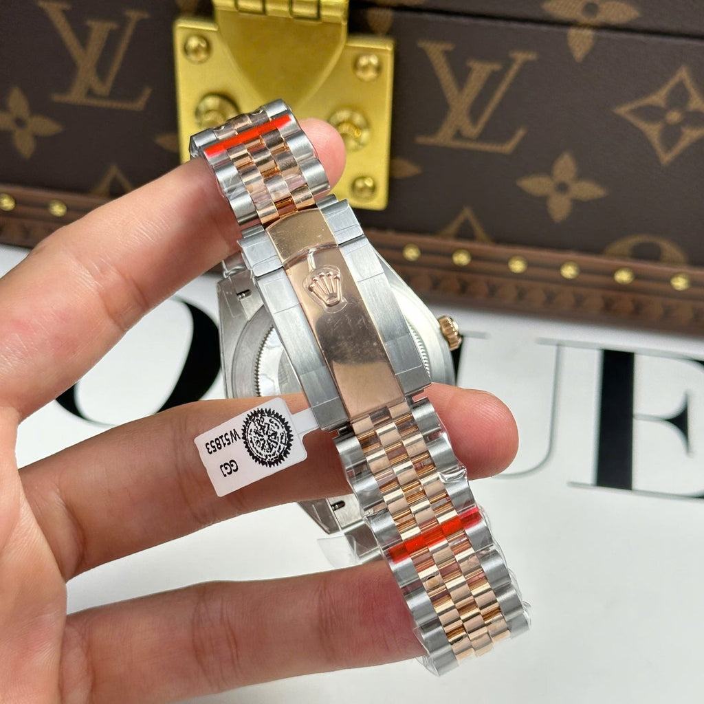 Rolex Watch DateJust Chocolate Dial Gold Wrapped 41mm