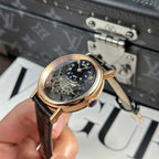 Breguet Tradition 7057  Watch Leather Strap Black 40mm