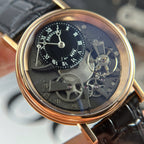 Breguet Tradition 7057  Watch Leather Strap Black 40mm