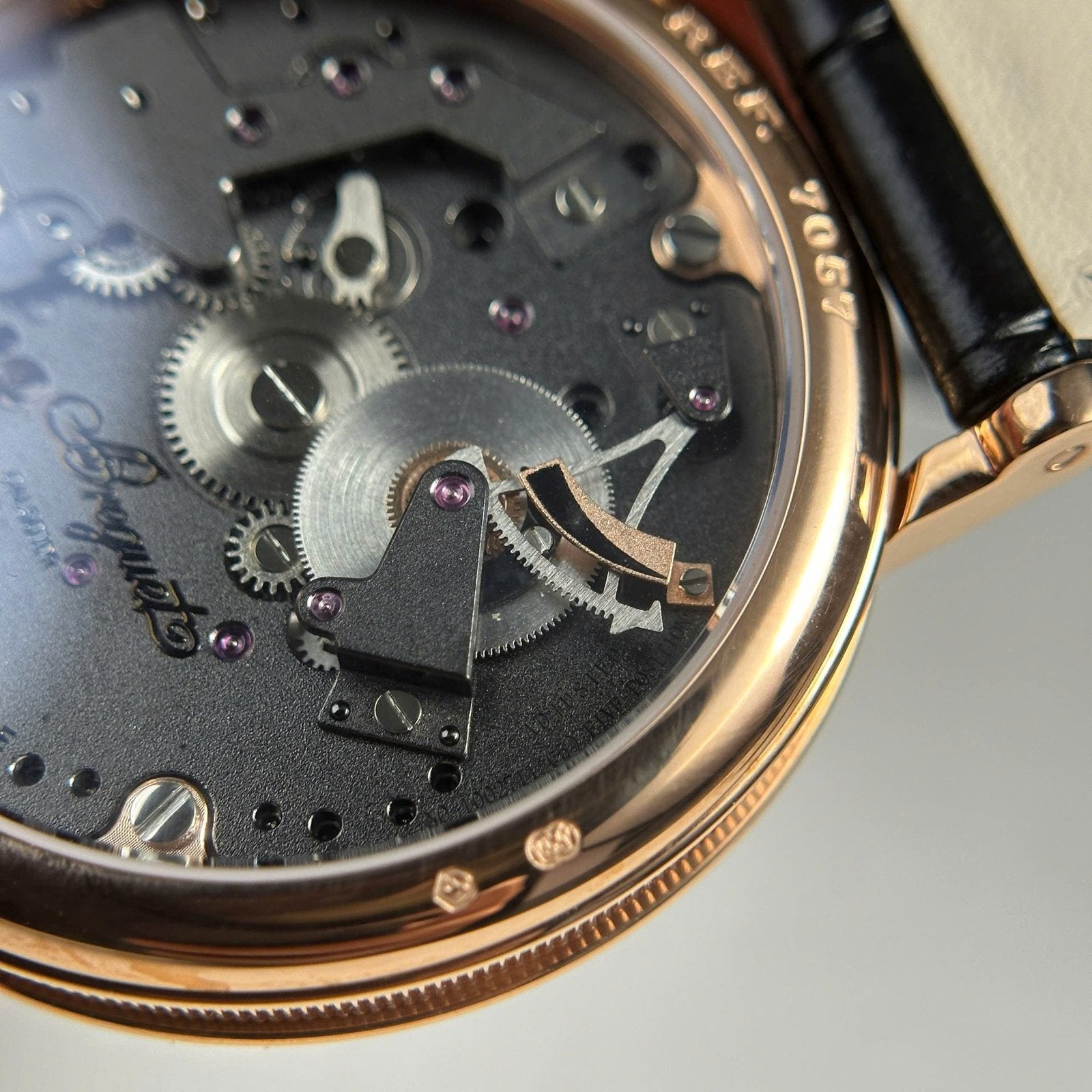 Breguet Tradition 7057  Watch Leather Strap Black 40mm
