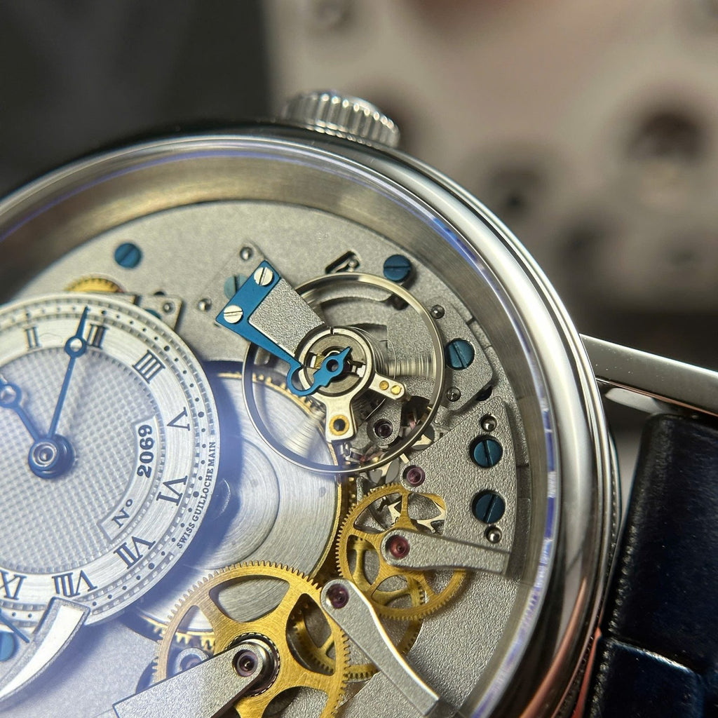 Breguet  Watch Tradition 7057 Manual Movement Leather Strap Blue ZF 40mm