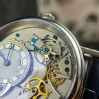 Breguet  Watch Tradition 7057 Manual Movement Leather Strap Blue ZF 40mm