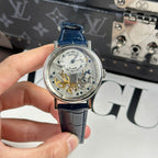 Breguet  Watch Tradition 7057 Manual Movement Leather Strap Blue ZF 40mm