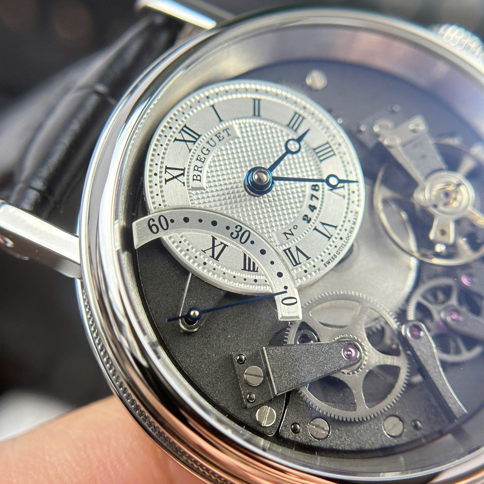 Breguet Tradition 7097  Watch Black Leather Strap 40mm