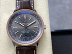 Breitling Navitimer Watch Gray Dial &amp; Leather Strap 41mm