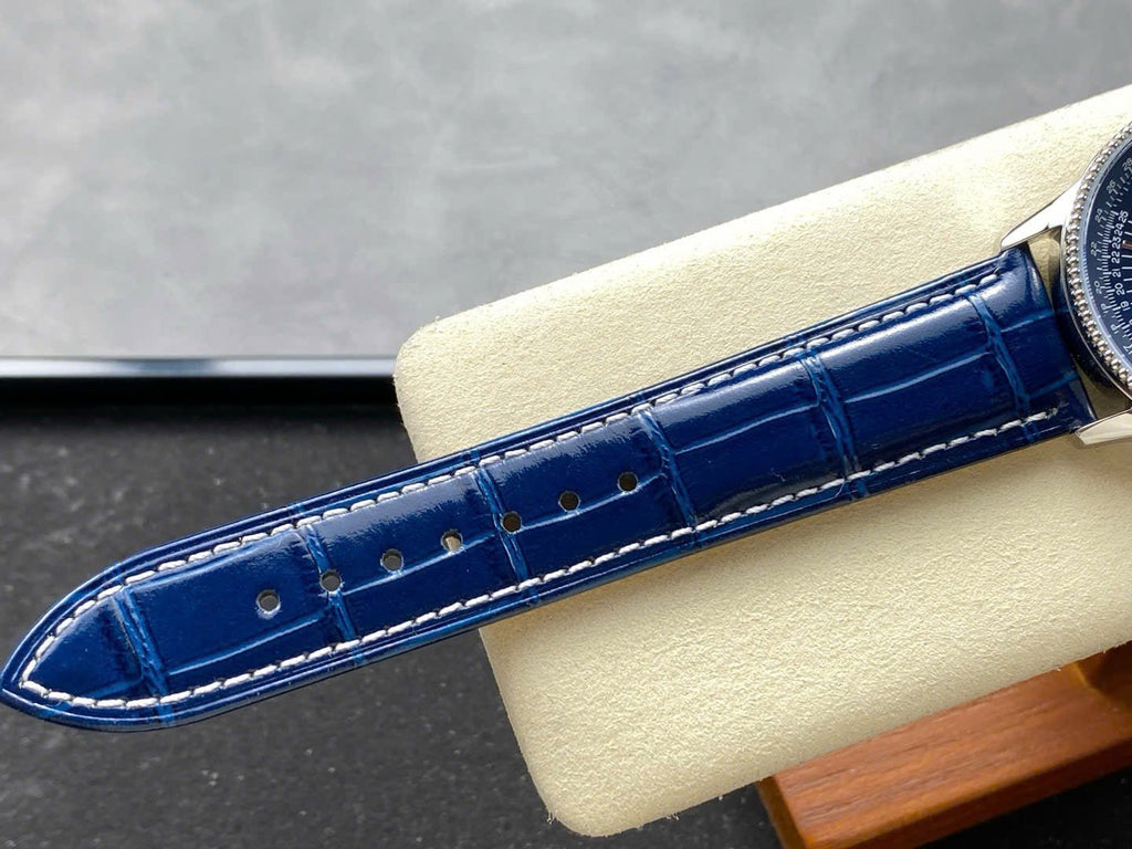 Breitling Navitimer Watch Blue Leather Strap 41mm