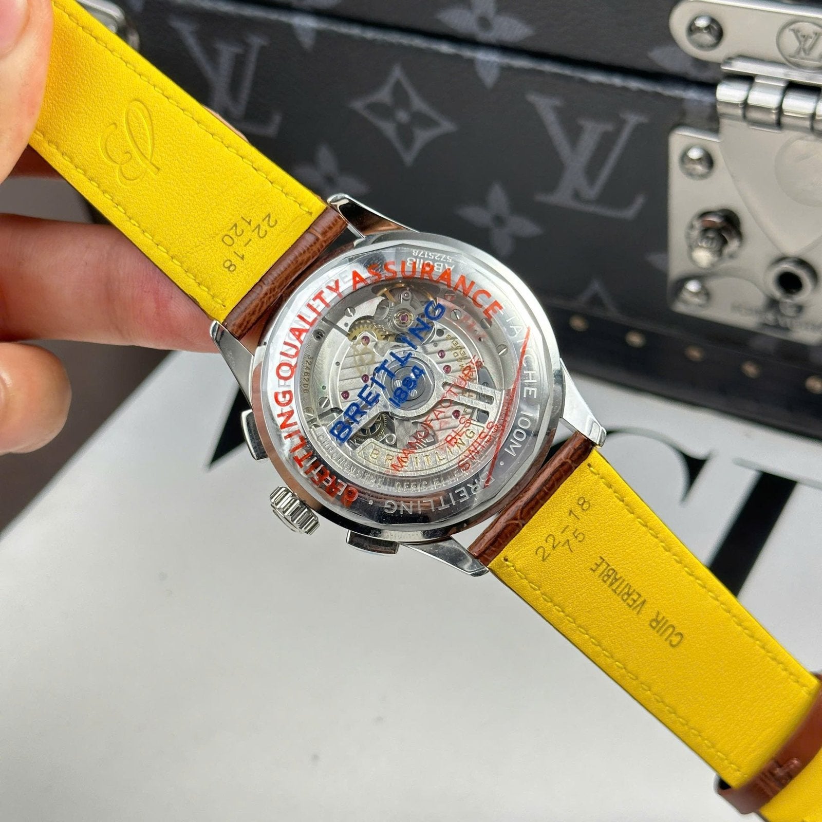 Breitling Premier B01 Chronograph Watch Dial Orange 42mm