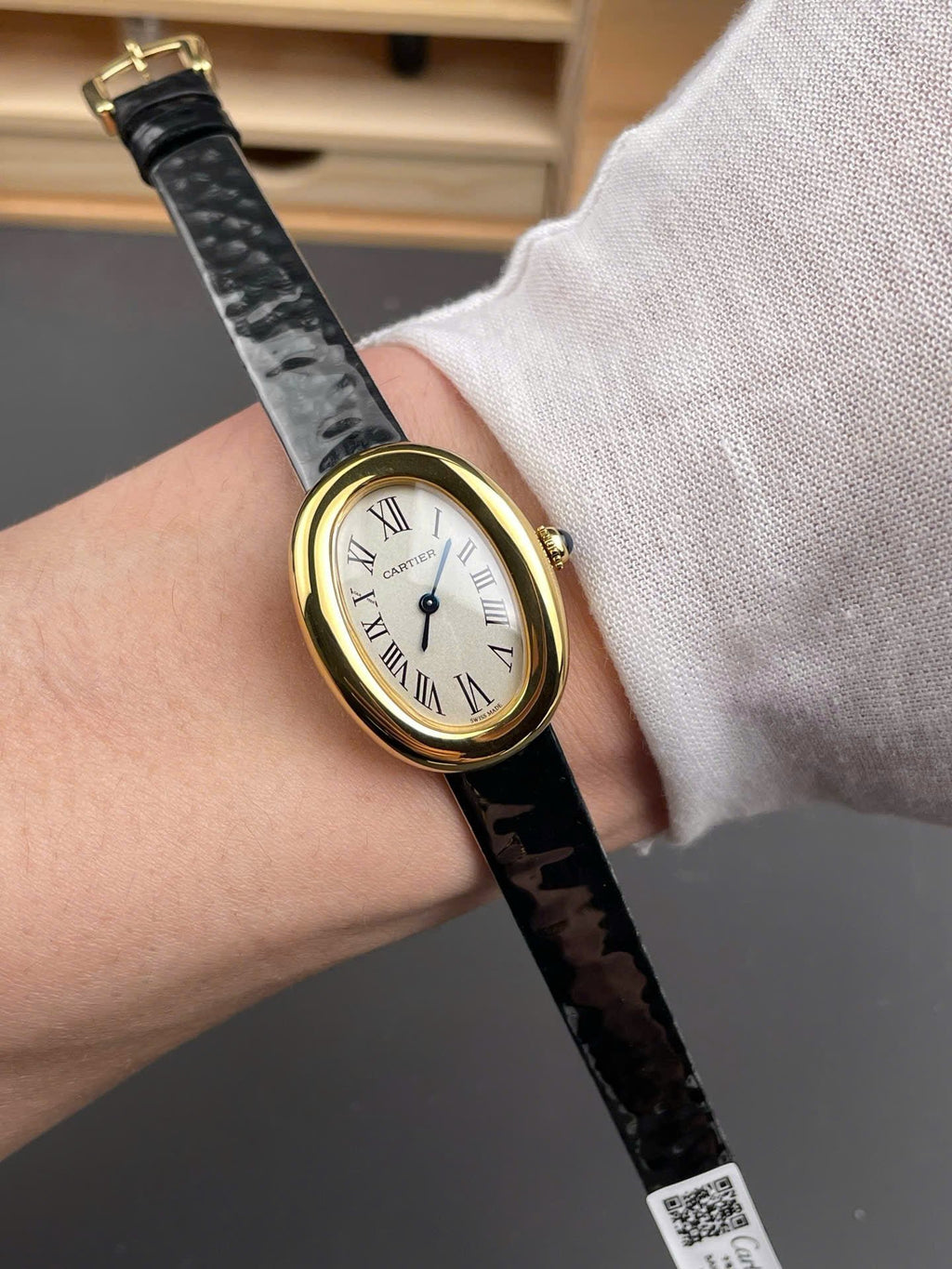 Cartier Baignoire WGBA0017 Watch Women Leather Strap 24,6×18,7mm