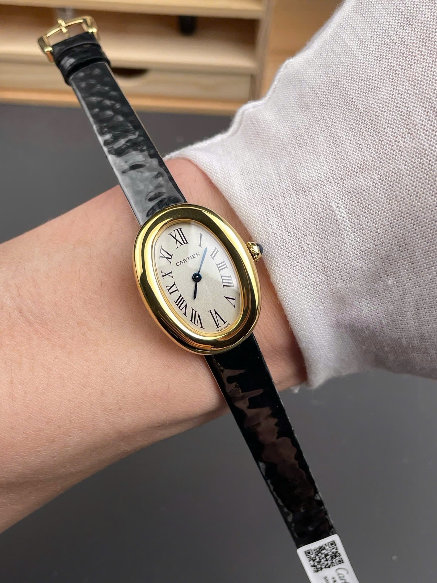 Cartier Baignoire WGBA0017 Watch Women Leather Strap 24,6×18,7mm