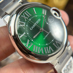 Cartier Ballon Bleu Watch Green Dial Metal Wire 40mm