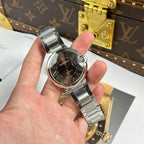 Cartier Ballon Bleu Watch Brown Dial Metal Wire 40mm