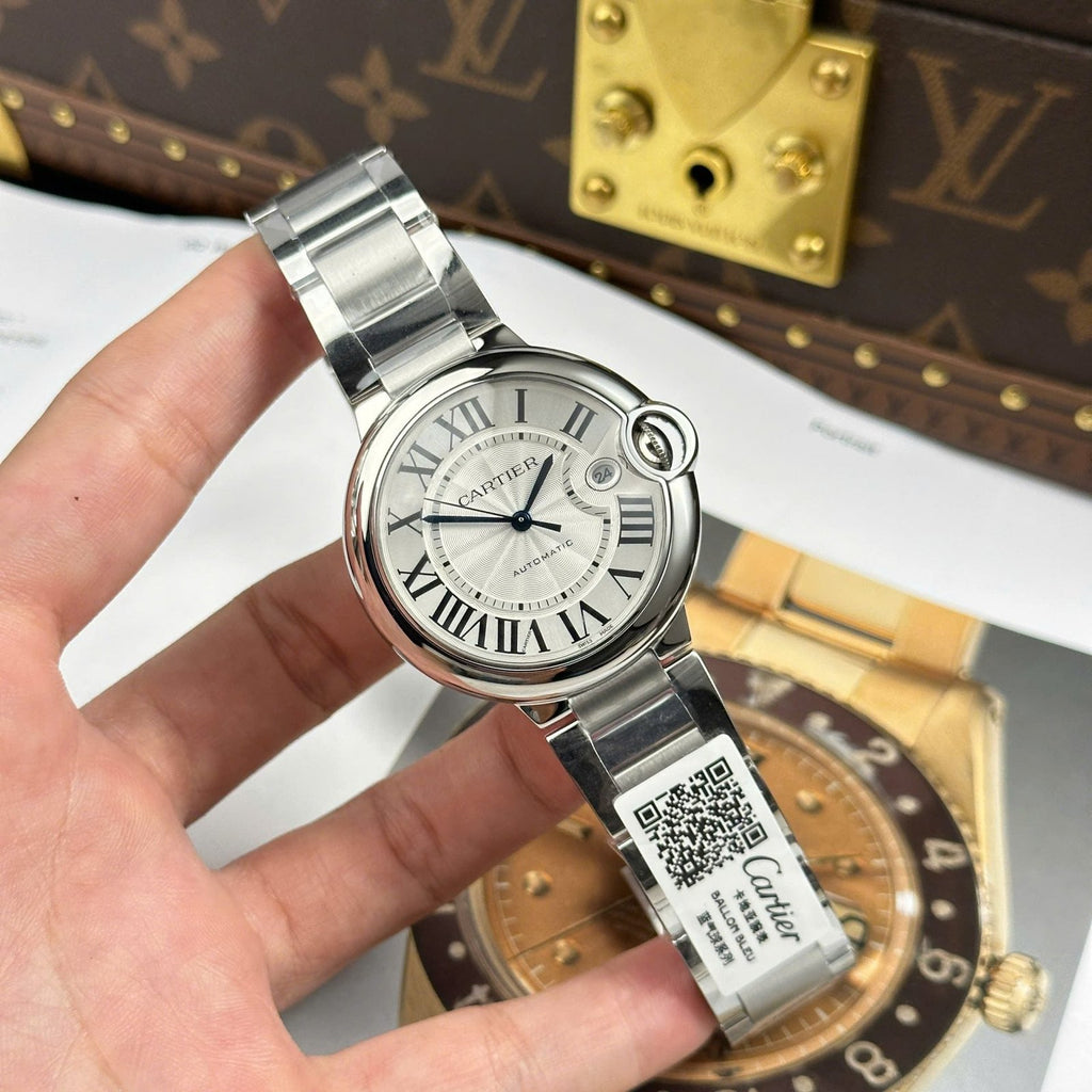 Cartier Ballon Bleu Watch White Dial Metal Wire 40mm