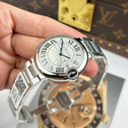 Cartier Ballon Bleu Watch White Dial Metal Wire 40mm