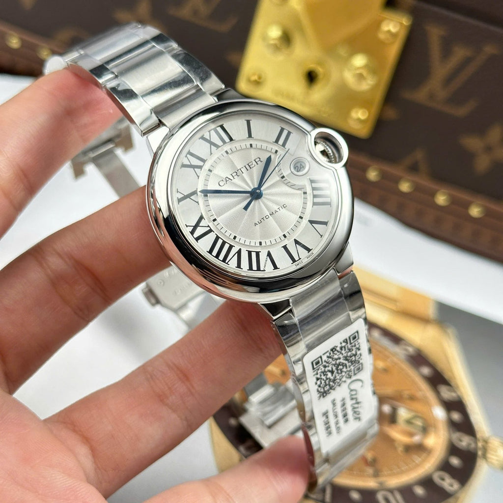 Cartier Ballon Bleu Watch White Dial Metal Wire 40mm