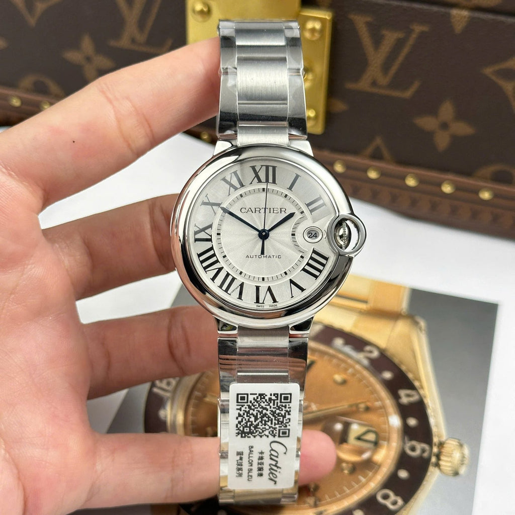 Cartier Ballon Bleu Watch White Dial Metal Wire 40mm