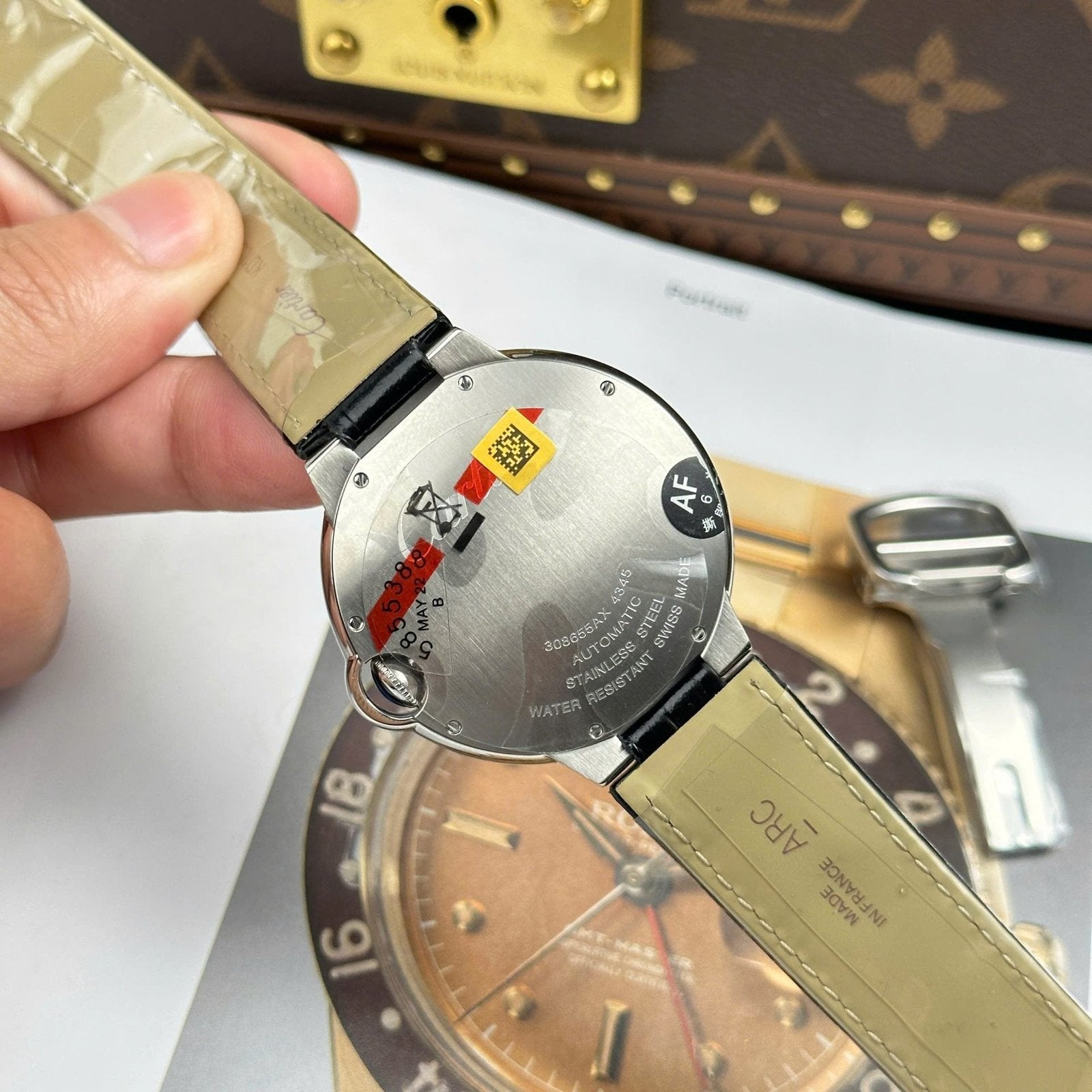Cartier Ballon Bleu Watch White Dial Leather Strap 40mm