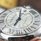 Cartier Ballon Bleu Watch White Dial Leather Strap 40mm